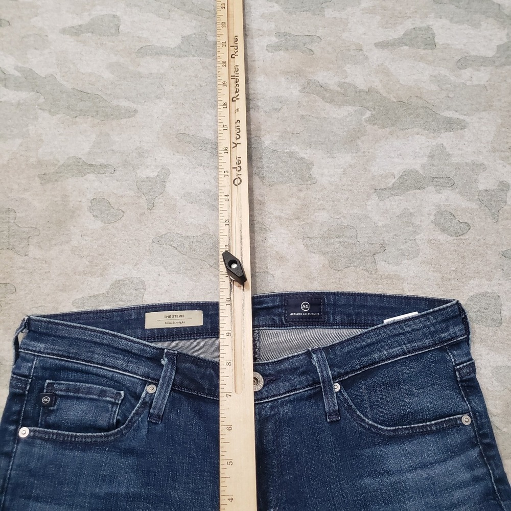 AG Adriano Goldschmied Jeans Womens 28R Blue The Stevie Straight Denim Medium - Picture 5 of 10